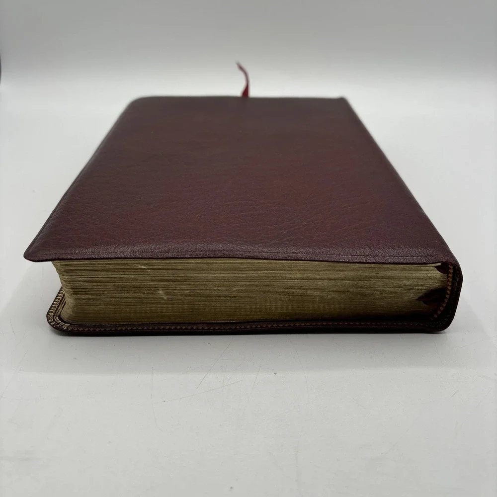 The Open Bible KJV Red Letter Ed 1975‎ Nelson Water Buffalo Leather Lined READ